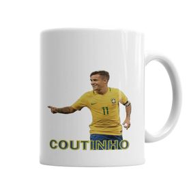 Baskı Dükkanı KB6519 Phelippe Coutinho Seleçao Brasileira Porselen Kupa Bardak
