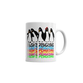 Baskı Dükkanı KB6526 Penguins Pengüen Porselen Kupa Bardak