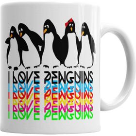 Baskı Dükkanı KB6526 Penguins Pengüen Porselen Kupa Bardak
