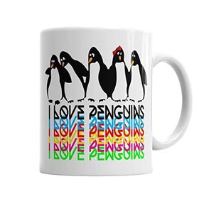 Baskı Dükkanı KB6526 Penguins Pengüen Porselen Kupa Bardak