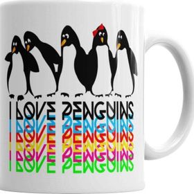 Baskı Dükkanı KB6526 Penguins Pengüen Porselen Kupa Bardak