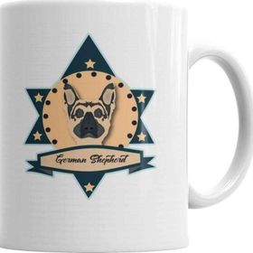 Baskı Dükkanı KB6530 Pastor Alemao Pug Köpek Porselen Kupa Bardak
