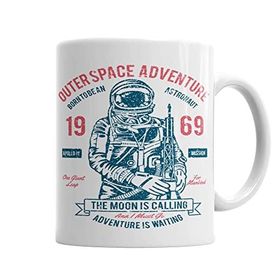 Baskı Dükkanı KB6546 Outerspace Adventure Porselen Kupa Bardak