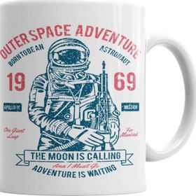 Baskı Dükkanı KB6546 Outerspace Adventure Porselen Kupa Bardak