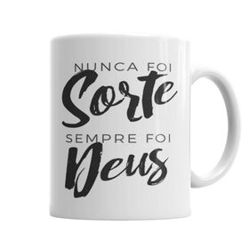 Baskı Dükkanı KB6585 Nunca Foi Sorte Sempre Foi Deus Porselen Kupa Bardak