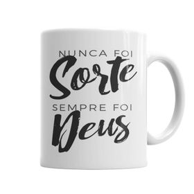Baskı Dükkanı KB6585 Nunca Foi Sorte Sempre Foi Deus Porselen Kupa Bardak