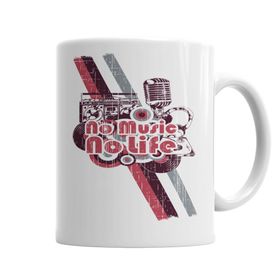 Baskı Dükkanı KB6595 No Music No Life Porselen Kupa Bardak