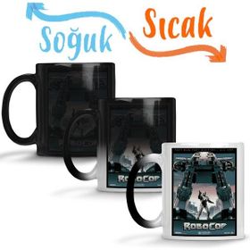 Baskı Dükkanı KB6603 Robocop Policial Man Porselen Kupa Bardak