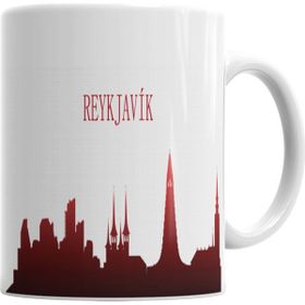 Baskı Dükkanı KB6623 Reyk Silhouette Porselen Kupa Bardak