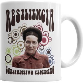 Baskı Dükkanı KB6626 Resiliencia Simone De Beauvoir Porselen Kupa Bardak