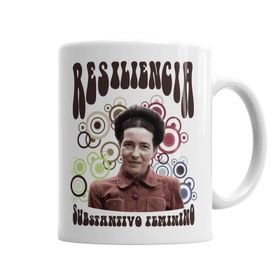 Baskı Dükkanı KB6626 Resiliencia Simone De Beauvoir Porselen Kupa Bardak