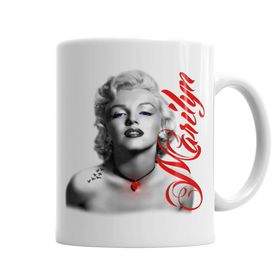 Baskı Dükkanı KB6634 Red Marilyn Monroe Red Porselen Kupa Bardak