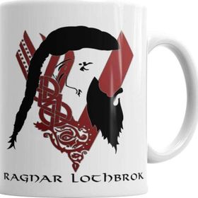 Baskı Dükkanı KB6658 Ragnar Lothbrok Porselen Kupa Bardak