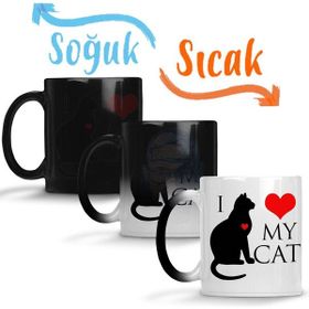 Baskı Dükkanı KB666 I Love My Cat Kedi Hayvan Pet Animal Porselen Kupa Bardak