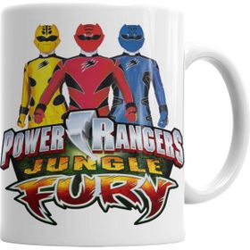 Baskı Dükkanı KB6679 Power Rangers Jungle Fury Porselen Kupa Bardak