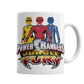 Baskı Dükkanı KB6679 Power Rangers Jungle Fury Porselen Kupa Bardak