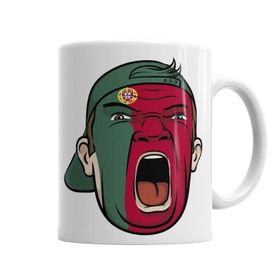 Baskı Dükkanı KB6683 Portugal Fan Porselen Kupa Bardak