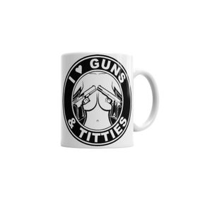 Baskı Dükkanı KB669 I Love Guns Porselen Kupa Bardak