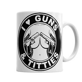 Baskı Dükkanı KB669 I Love Guns Porselen Kupa Bardak