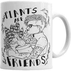Baskı Dükkanı KB6699 Plants Are Friends Porselen Kupa Bardak