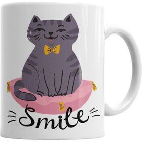 Baskı Dükkanı KB6709 Smile Cat Kedi Porselen Kupa Bardak