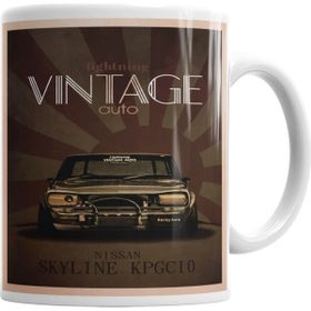 Baskı Dükkanı KB6715 Skyline Vintage Porselen Kupa Bardak