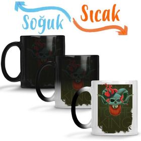 Baskı Dükkanı KB6717 Skull Litch Branca Porselen Kupa Bardak