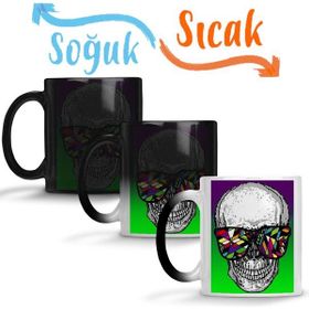 Baskı Dükkanı KB6718 Skull Porselen Kupa Bardak