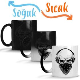 Baskı Dükkanı KB6721 Skull Branca Feminina E Masculina Porselen Kupa Bardak