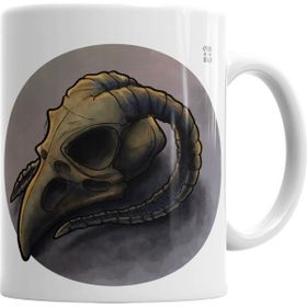 Baskı Dükkanı KB6722 Skull Bird Branca Porselen Kupa Bardak