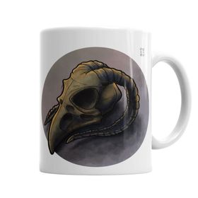 Baskı Dükkanı KB6722 Skull Bird Branca Porselen Kupa Bardak