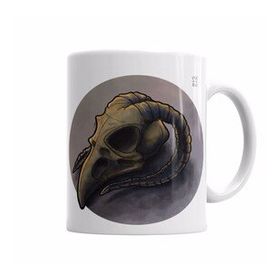 Baskı Dükkanı KB6722 Skull Bird Branca Porselen Kupa Bardak