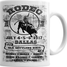 Baskı Dükkanı KB6789 Rodeo Dallas Porselen Kupa Bardak