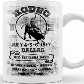 Baskı Dükkanı KB6789 Rodeo Dallas Porselen Kupa Bardak