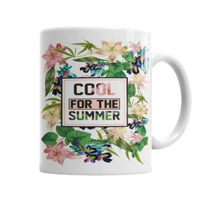 Baskı Dükkanı KB6843 Summer Flowers Porselen Kupa Bardak