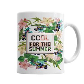 Baskı Dükkanı KB6843 Summer Flowers Porselen Kupa Bardak