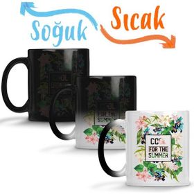 Baskı Dükkanı KB6843 Summer Flowers Porselen Kupa Bardak