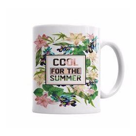 Baskı Dükkanı KB6843 Summer Flowers Porselen Kupa Bardak