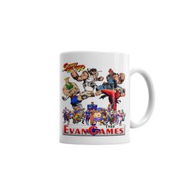 Baskı Dükkanı KB6846 Street Fighter Evan Games 1988 Porselen Kupa Bardak