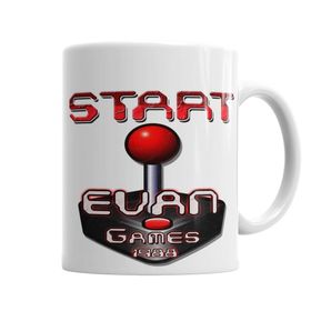 Baskı Dükkanı KB6869 Start Evan Games 1988 Porselen Kupa Bardak