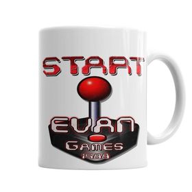 Baskı Dükkanı KB6869 Start Evan Games 1988 Porselen Kupa Bardak