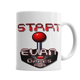 Baskı Dükkanı KB6869 Start Evan Games 1988 Porselen Kupa Bardak