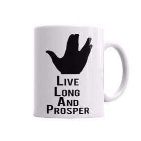 Baskı Dükkanı KB6884 Spock Live Long And Prosper Porselen Kupa Bardak