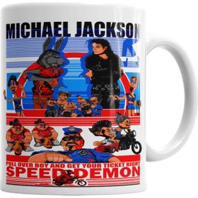 Baskı Dükkanı KB6893 Speed Demon Michael Jackson Porselen Kupa Bardak
