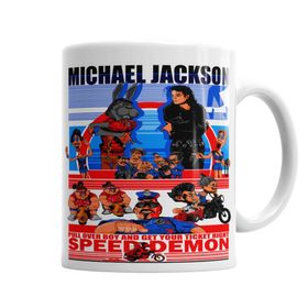Baskı Dükkanı KB6893 Speed Demon Michael Jackson Porselen Kupa Bardak