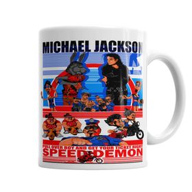Baskı Dükkanı KB6893 Speed Demon Michael Jackson Porselen Kupa Bardak