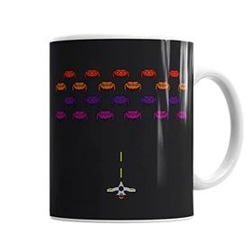 Baskı Dükkanı KB6896 Space Defenders Porselen Kupa Bardak