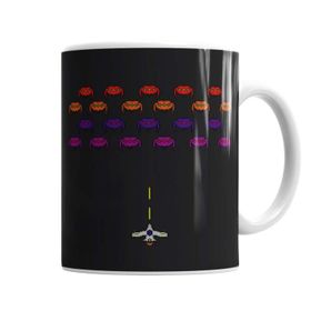 Baskı Dükkanı KB6896 Space Defenders Porselen Kupa Bardak