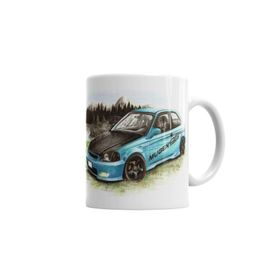 Baskı Dükkanı KB690 Honda Civic Mugen Porselen Kupa Bardak