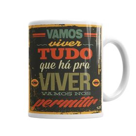 Baskı Dükkanı KB6907 Vamos Viver Tudo Porselen Kupa Bardak